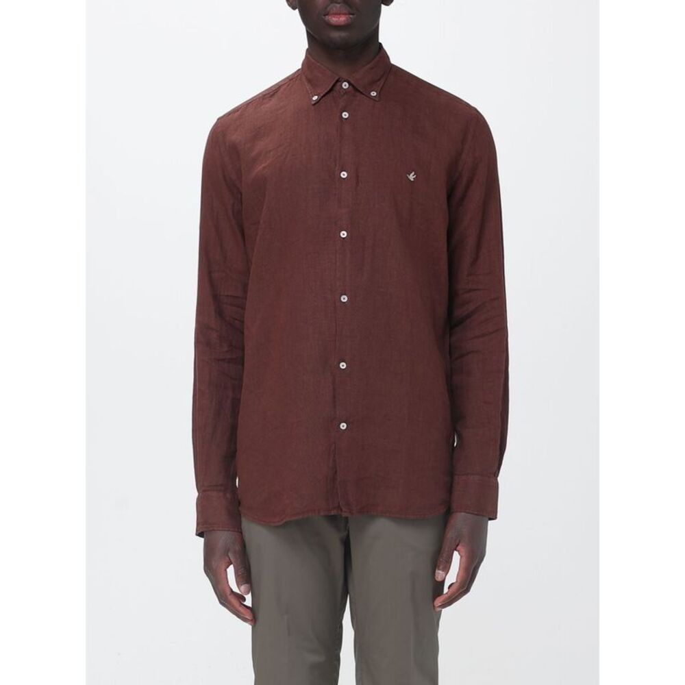 Brooksfield Shirt Men Brown